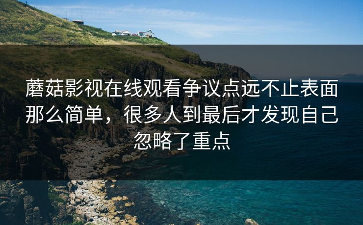 蘑菇影视在线观看争议点远不止表面那么简单，很多人到最后才发现自己忽略了重点