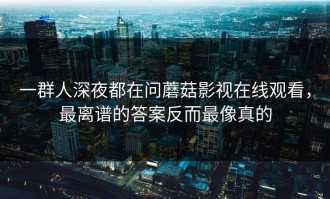 一群人深夜都在问蘑菇影视在线观看，最离谱的答案反而最像真的