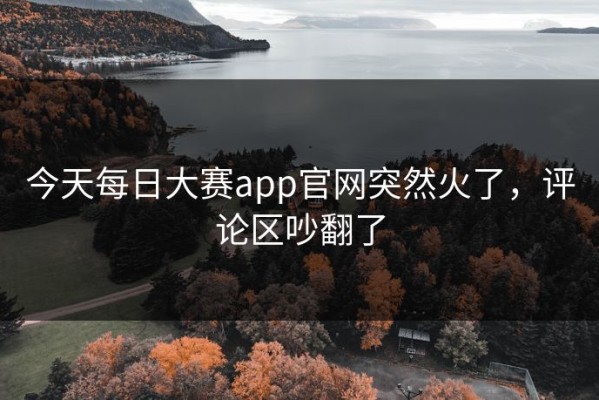 今天每日大赛app官网突然火了，评论区吵翻了