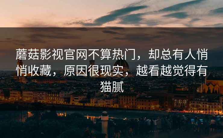 蘑菇影视官网不算热门,却总有人悄悄收藏,原因很现实,越看越觉得有猫腻 蘑菇影视官网不算热门,却总有人悄悄收藏,原因很现实,越看越觉得有猫腻