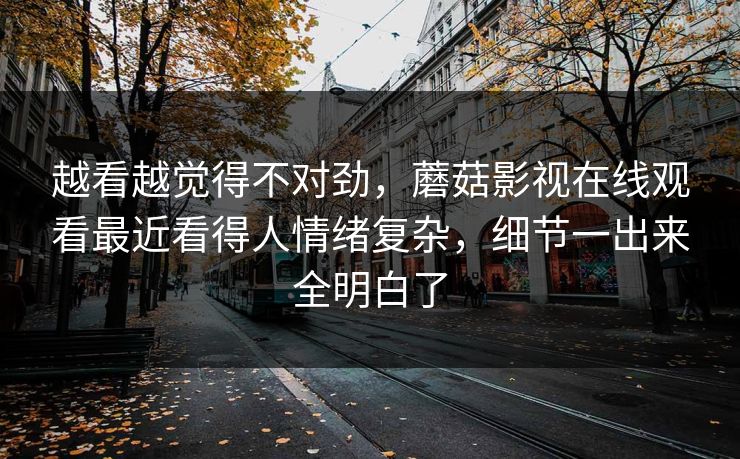 越看越觉得不对劲,蘑菇影视在线观看最近看得人情绪复杂,细节一出来全明白了 越看越觉得不对劲,蘑菇影视在线观看最近看得人情绪复杂,细节一出来全明白了